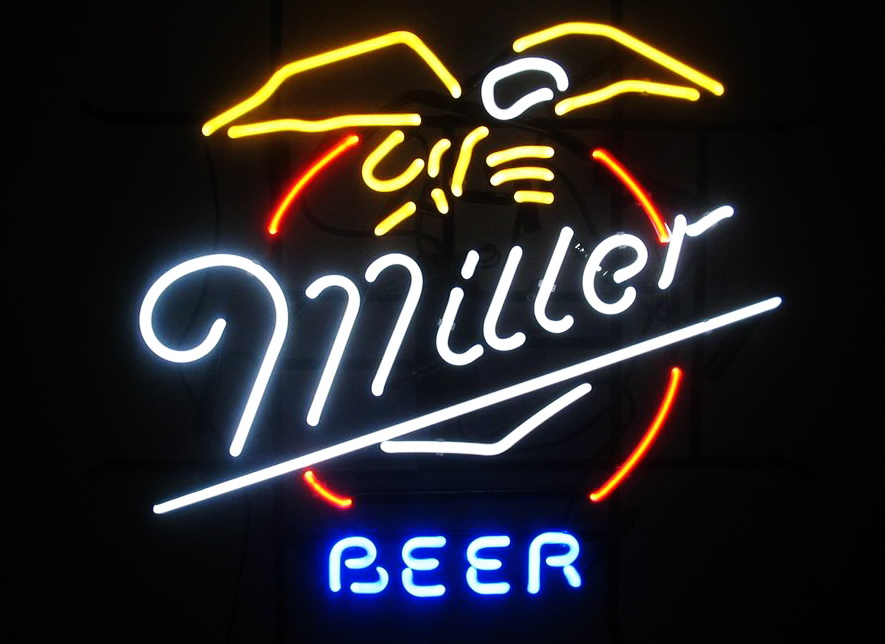 Miller Beer Logo Neon Sign